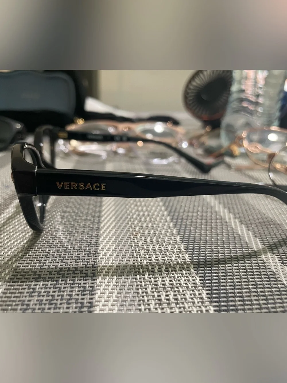 Versace Black Cat-Eye Optical Glasses - Picture 2 of 7